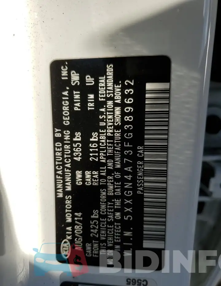 5XXGN4A73FG389632 Photo# 13