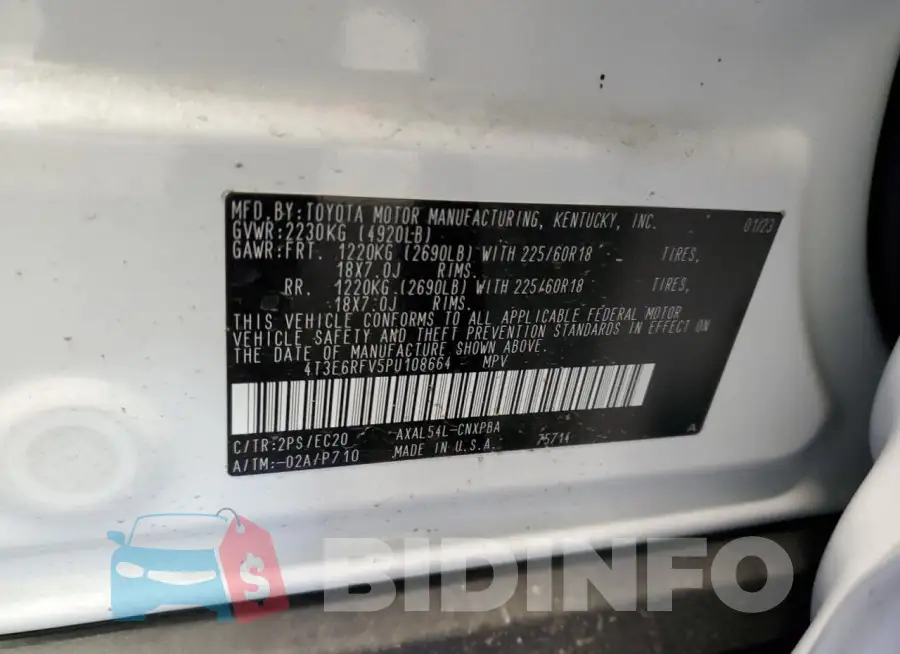 4T3E6RFV5PU108664 Photo# 13