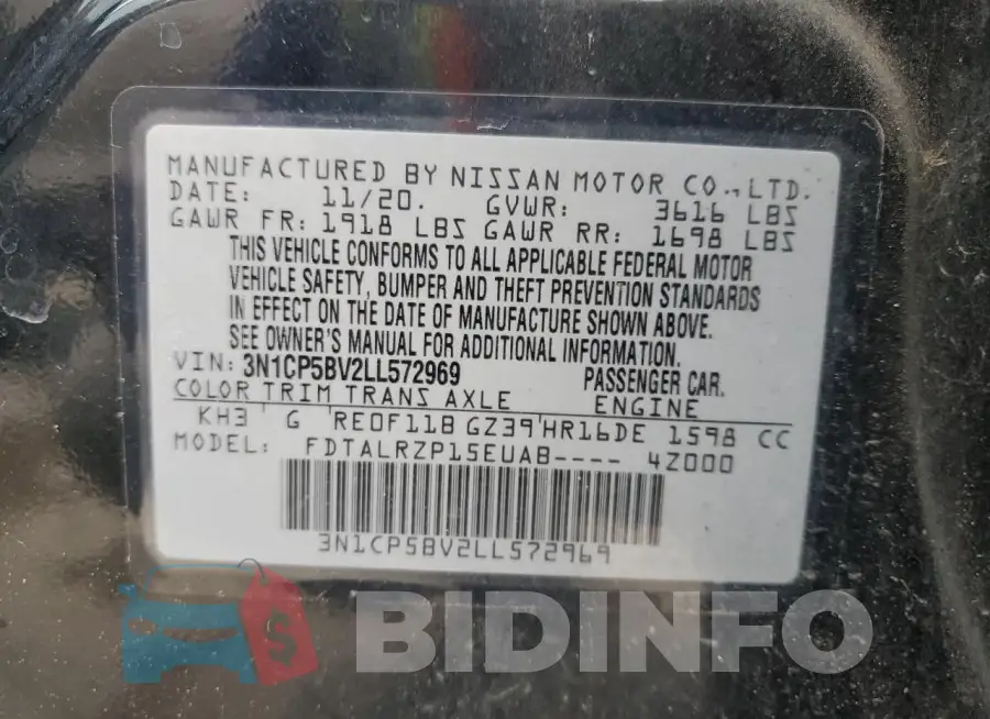 3N1CP5BV2LL572969 Photo# 14