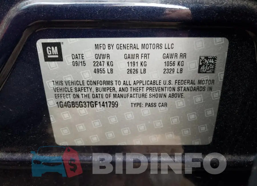 1G4GB5G37GF141799 Photo# 12