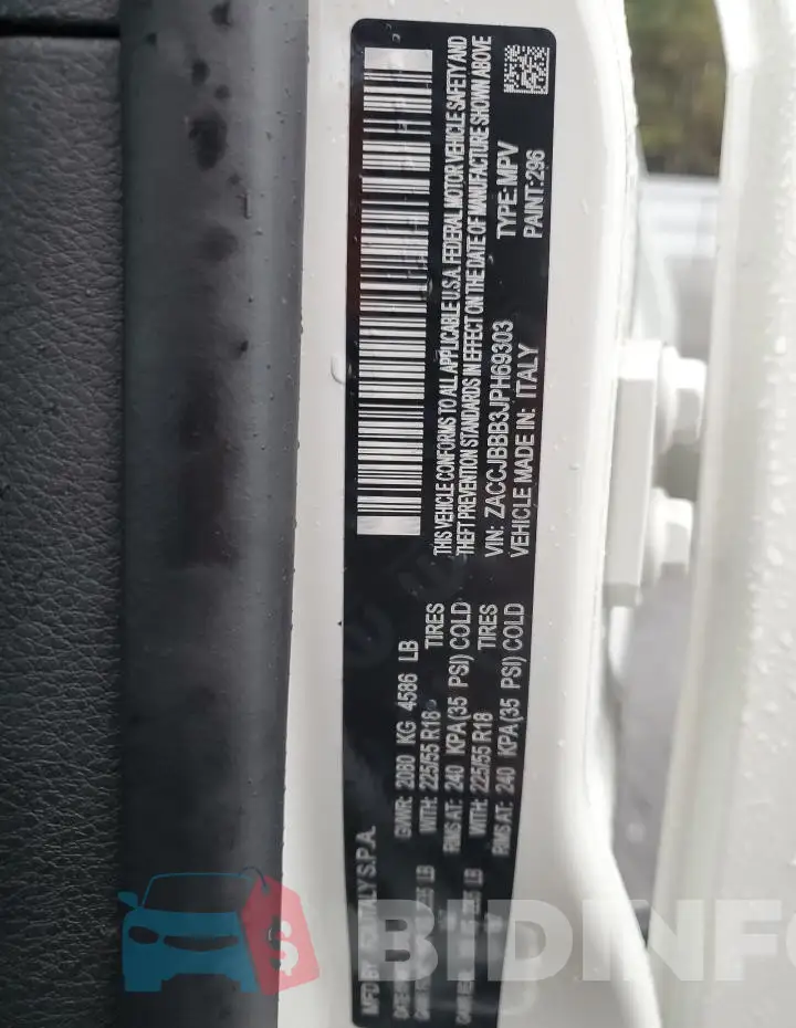 ZACCJBBB3JPH69303 Photo# 12