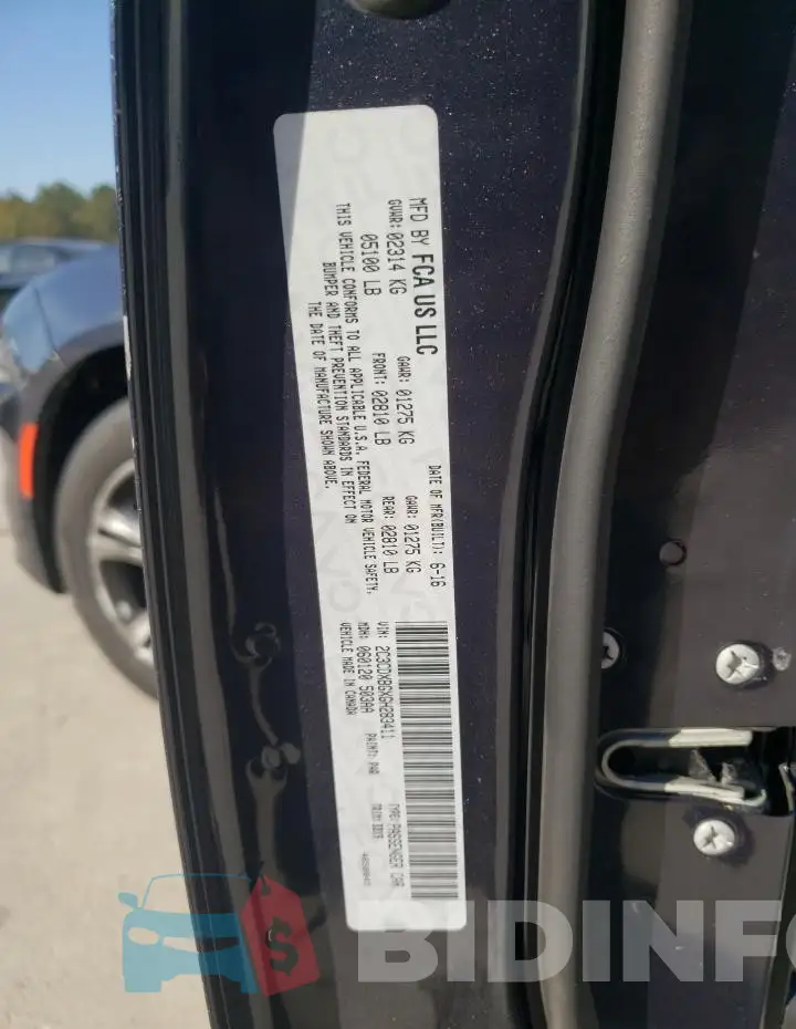 2C3CDXBGXGH283411 Photo# 12