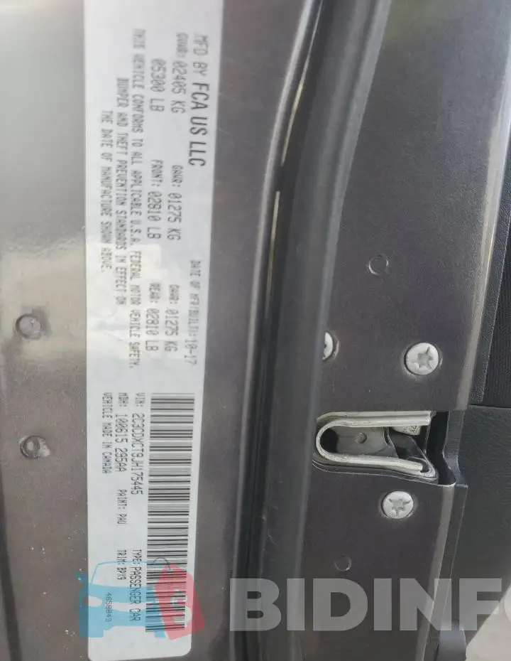 2C3CDXCT9JH175445 Photo# 12