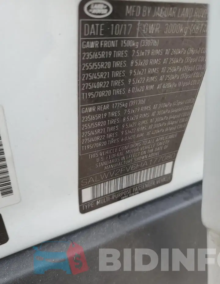 SALWV2FV6HA177080 Photo# 13