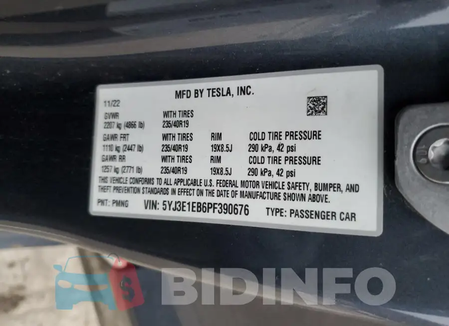 5YJ3E1EB6PF390676 Photo# 12