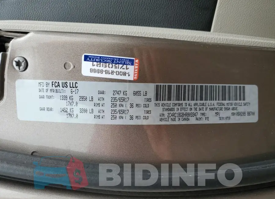2C4RC1BG8HR803347 Photo# 13