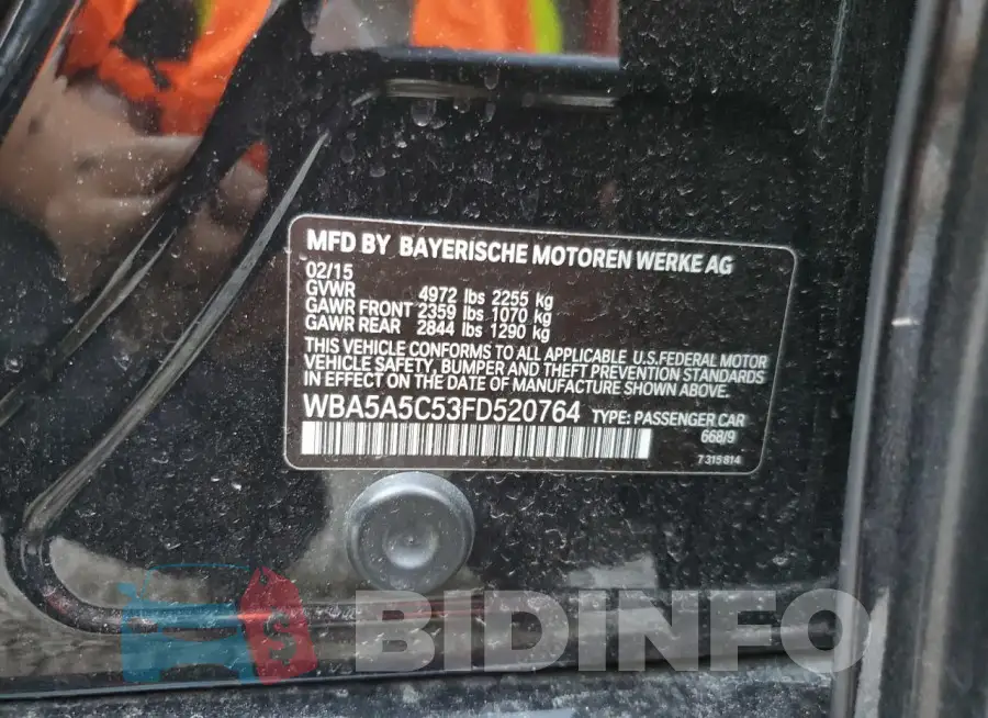 WBA5A5C53FD520764 Photo# 12