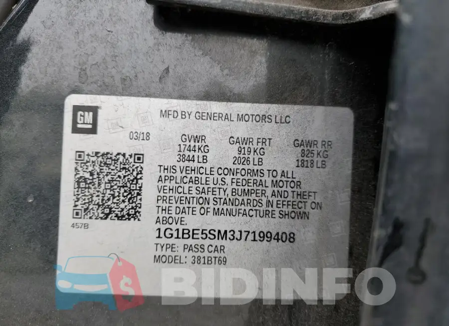 1G1BE5SM3J7199408 Photo# 13