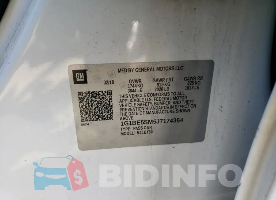1G1BE5SM5J7174364 Photo# 12