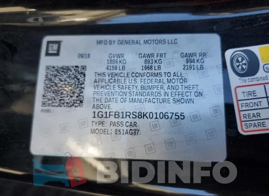 1G1FB1RS8K0106755 Photo# 12