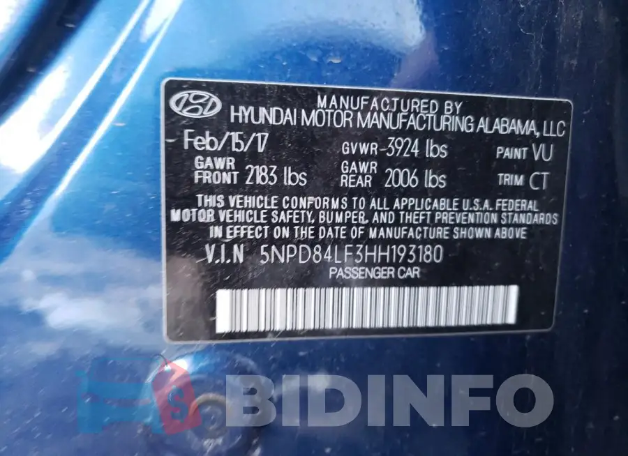 5NPD84LF3HH193180 Photo# 12