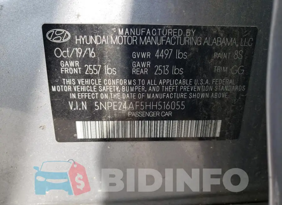 5NPE24AF5HH516055 Photo# 12