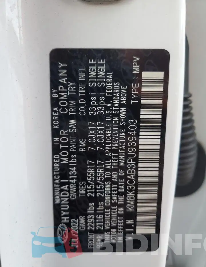 KM8K3CAB3PU939403 Photo# 12