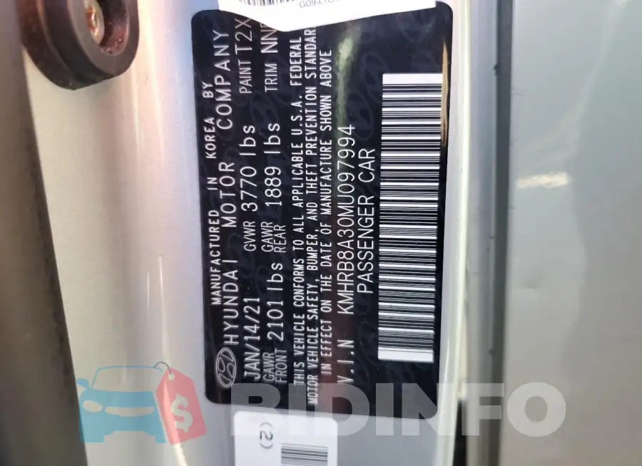 KMHRB8A30MU097994 Photo# 12