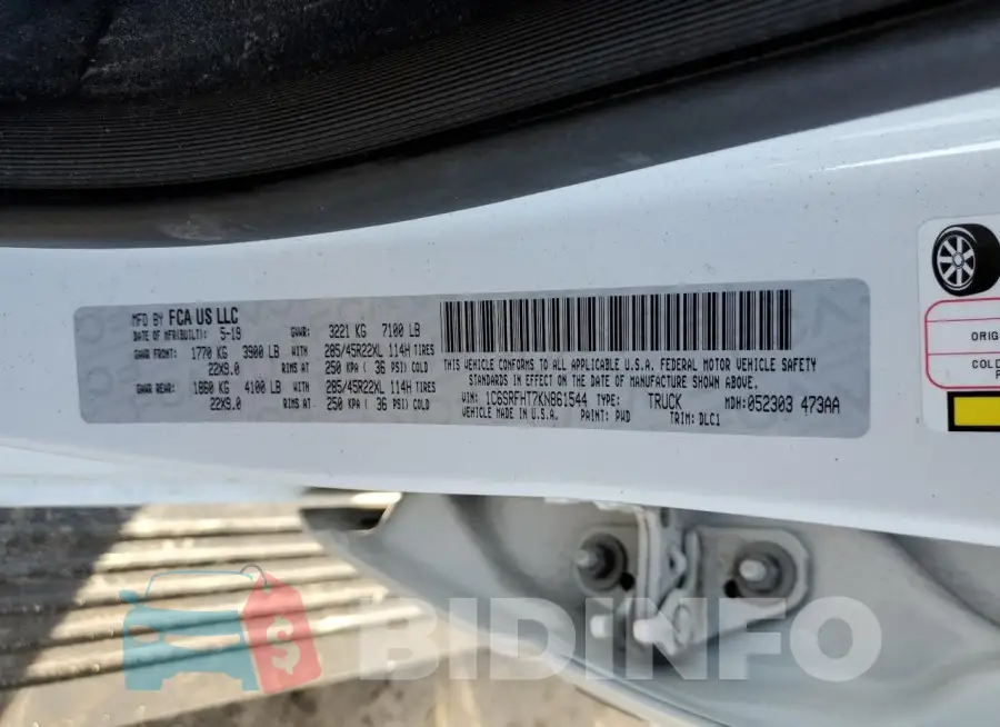 1C6SRFHT7KN861544 Photo# 12