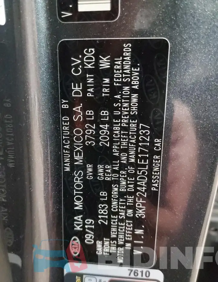 3KPF24AD5LE171237 Photo# 12