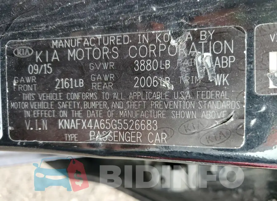 KNAFX4A65G5526683 Photo# 12