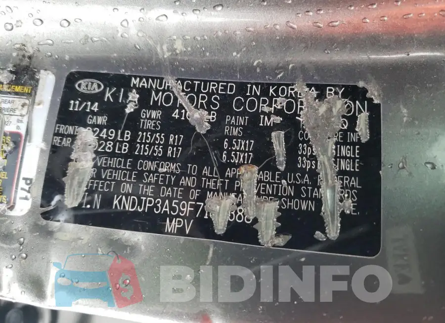 KNDJP3A59F7164388 Photo# 12