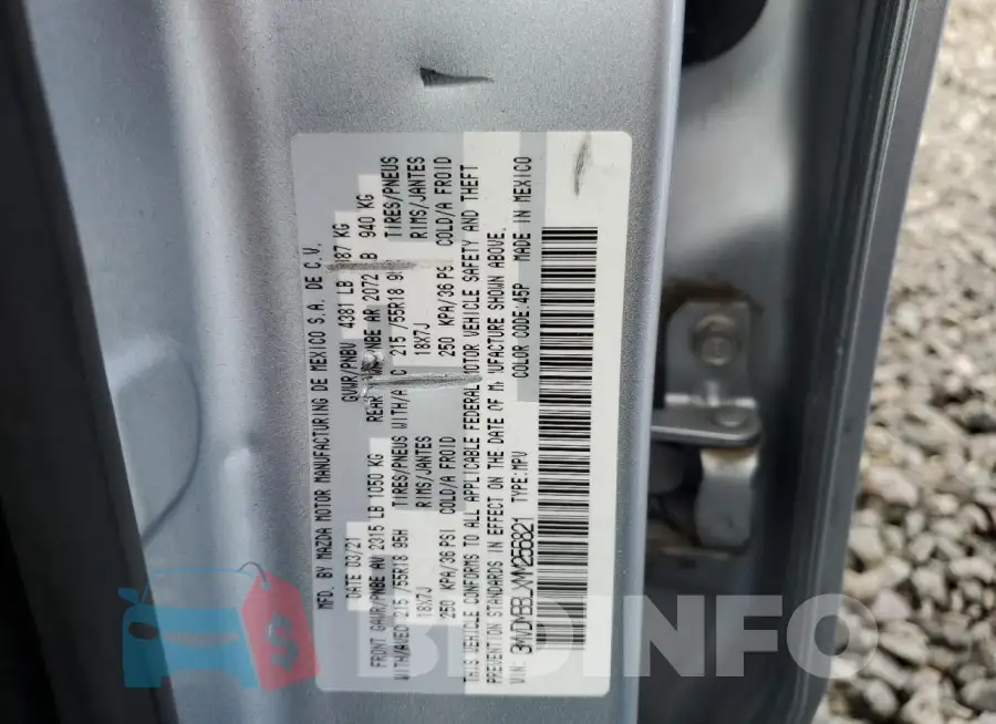3MVDMBBLXMM256821 Photo# 12