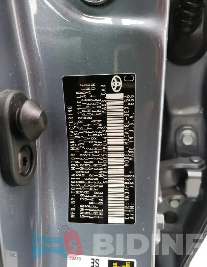 5YFB4MDE2PP044429 Photo# 12