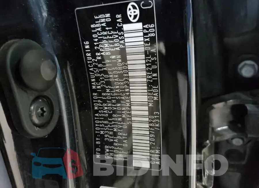 5YFEPMAE4NP338002 Photo# 12