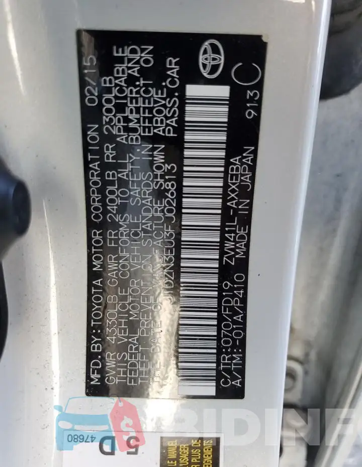 JTDZN3EU3FJ026813 Photo# 13