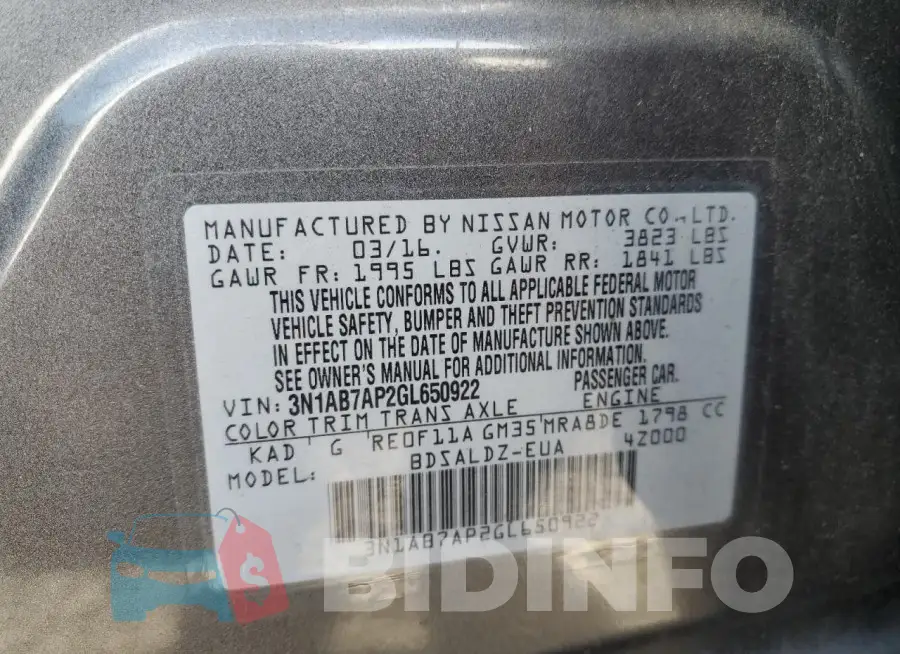 3N1AB7AP2GL650922 Photo# 12