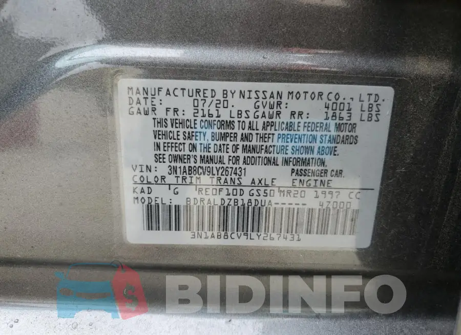 3N1AB8CV9LY267431 Photo# 12