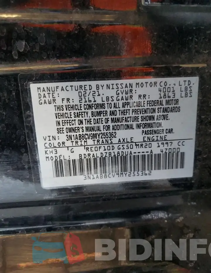 3N1AB8CV9MY255362 Photo# 12