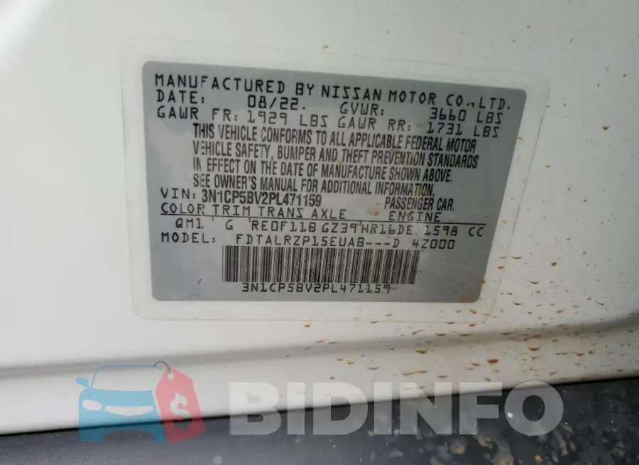 3N1CP5BV2PL471159 Photo# 13