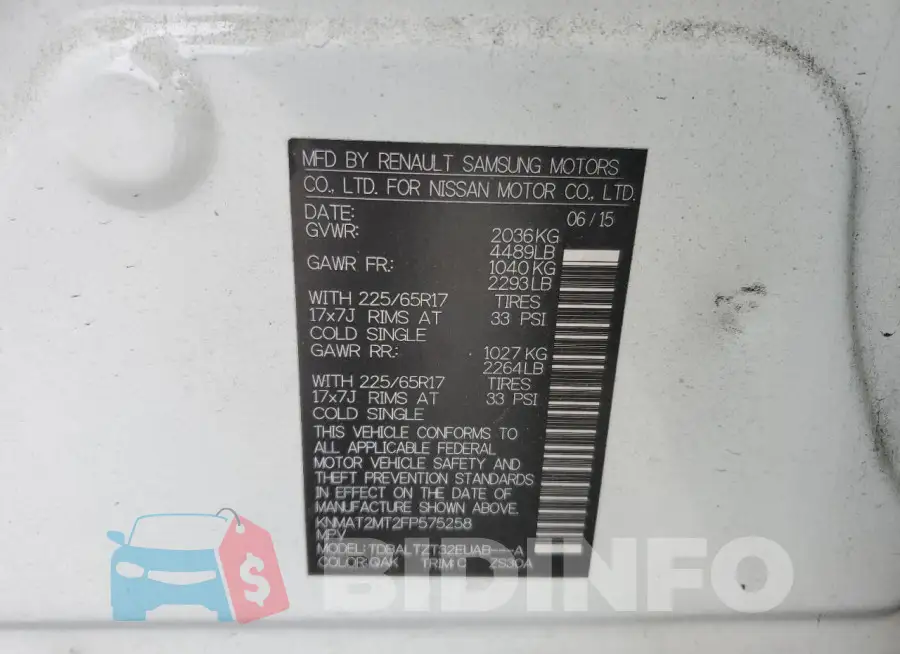 KNMAT2MT2FP575258 Photo# 12