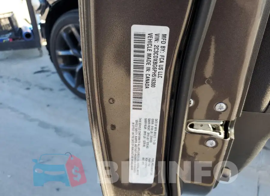 2C3CDXBG6PH516300 Photo# 12