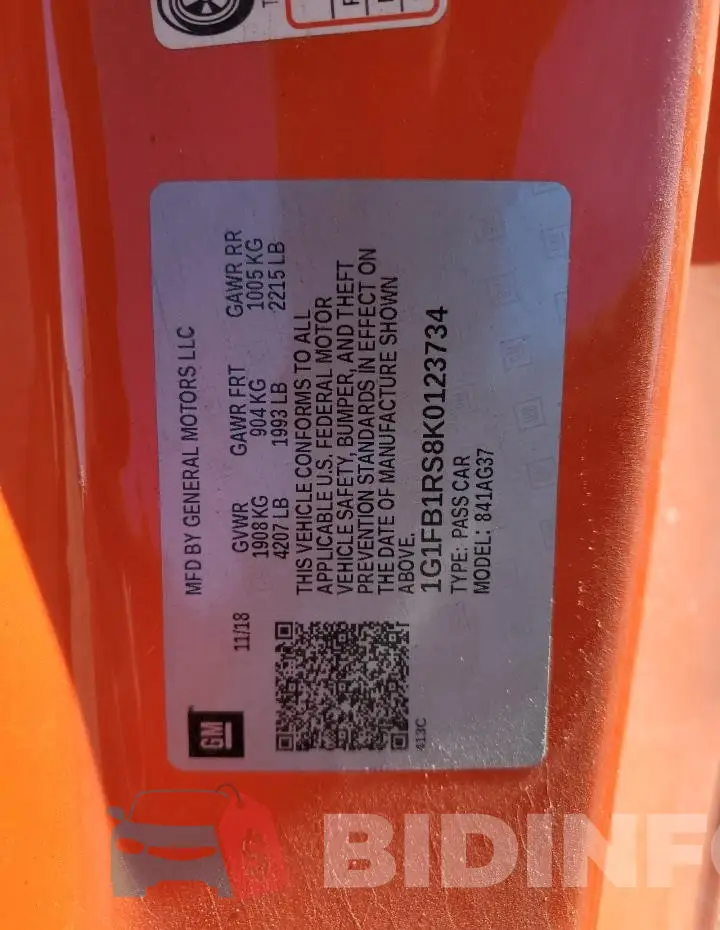 1G1FB1RS8K0123734 Photo# 12