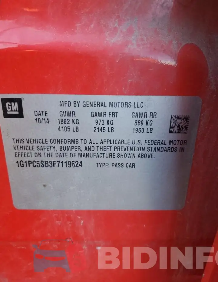 1G1PC5SB3F7119624 Photo# 12