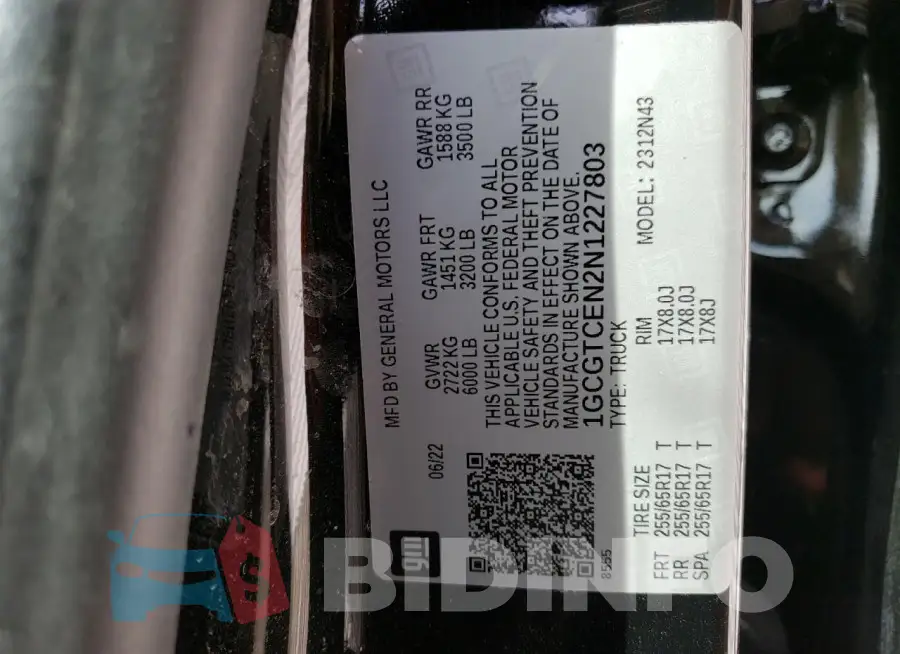 1GCGTCEN2N1227803 Photo# 12