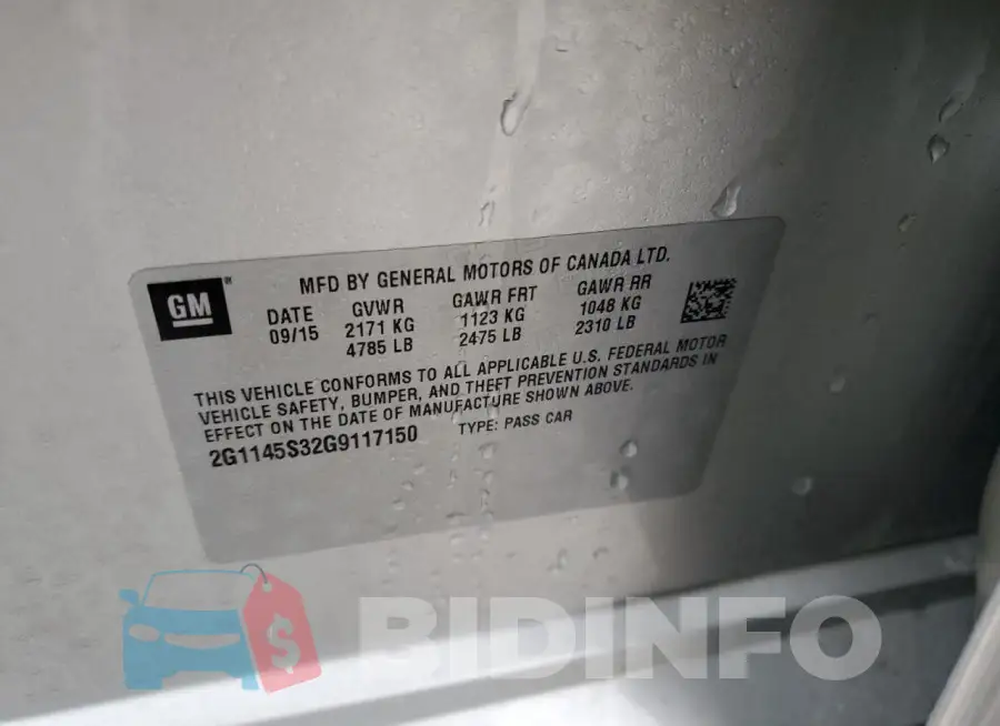2G1145S32G9117150 Photo# 12