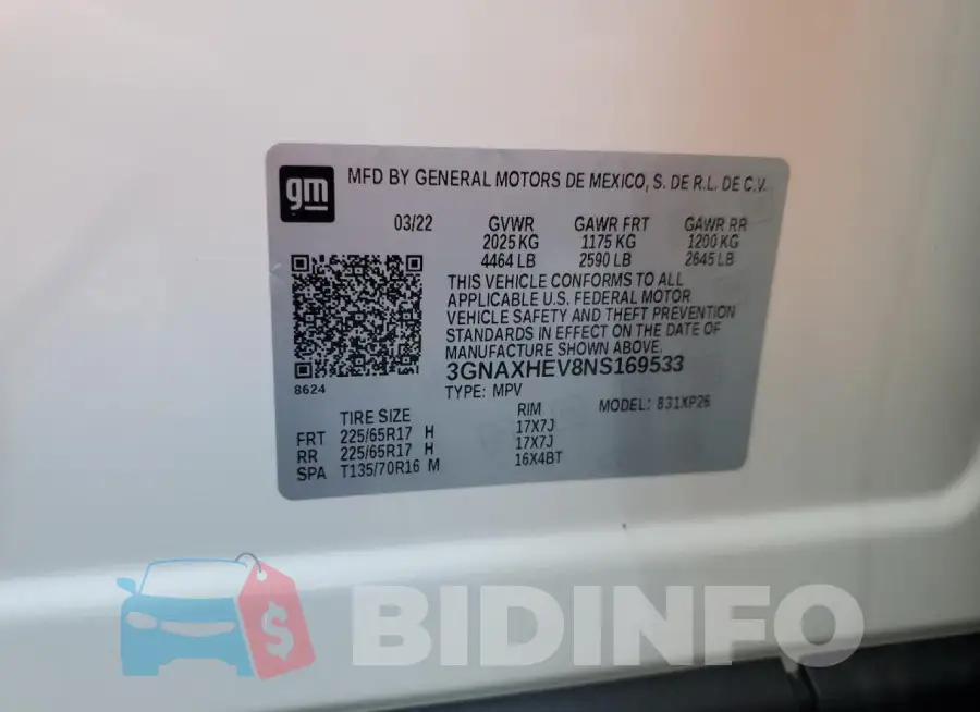 3GNAXHEV8NS169533 Photo# 12