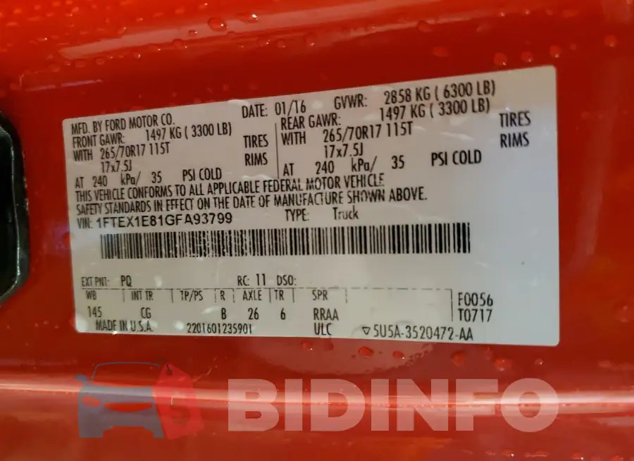 1FTEX1E81GFA93799 Photo# 12