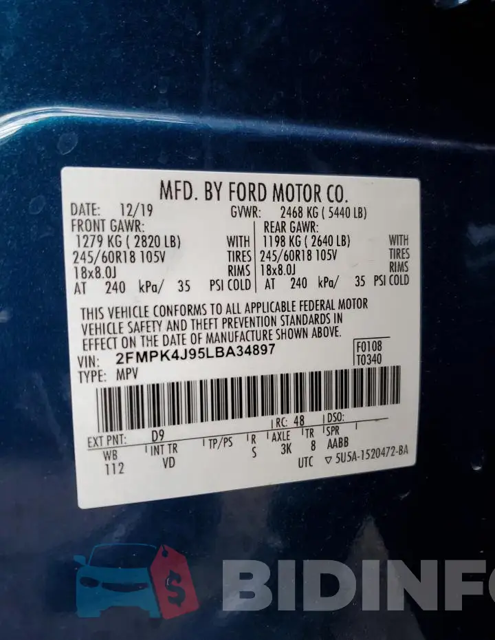 2FMPK4J95LBA34897 Photo# 12