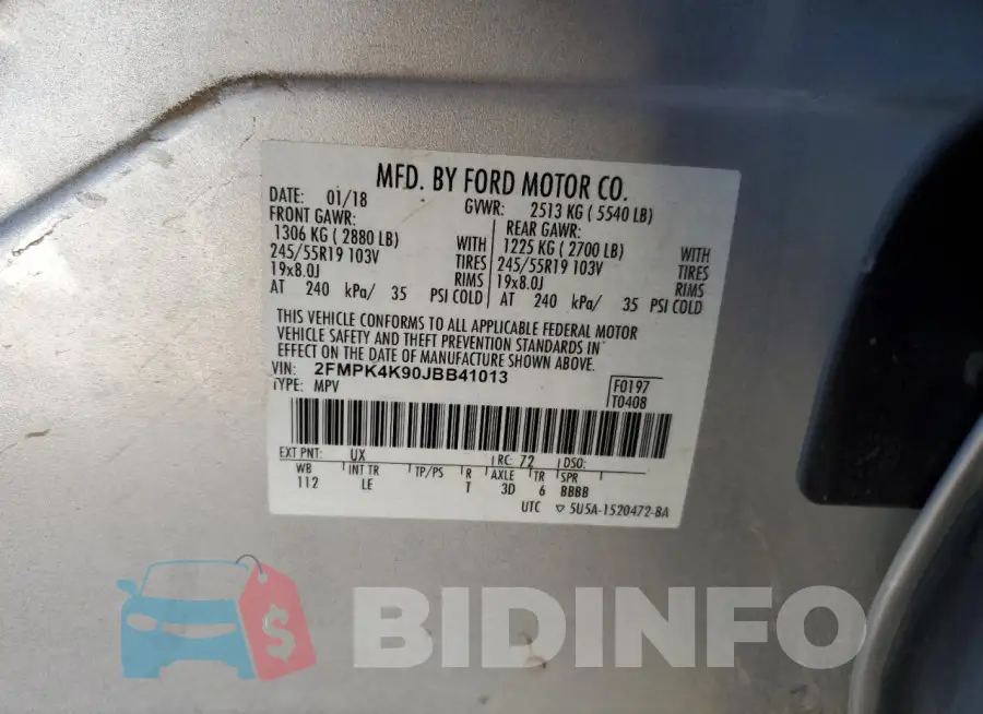 2FMPK4K90JBB41013 Photo# 13