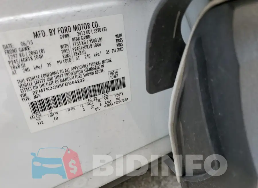 2FMTK3G95FBB64232 Photo# 14