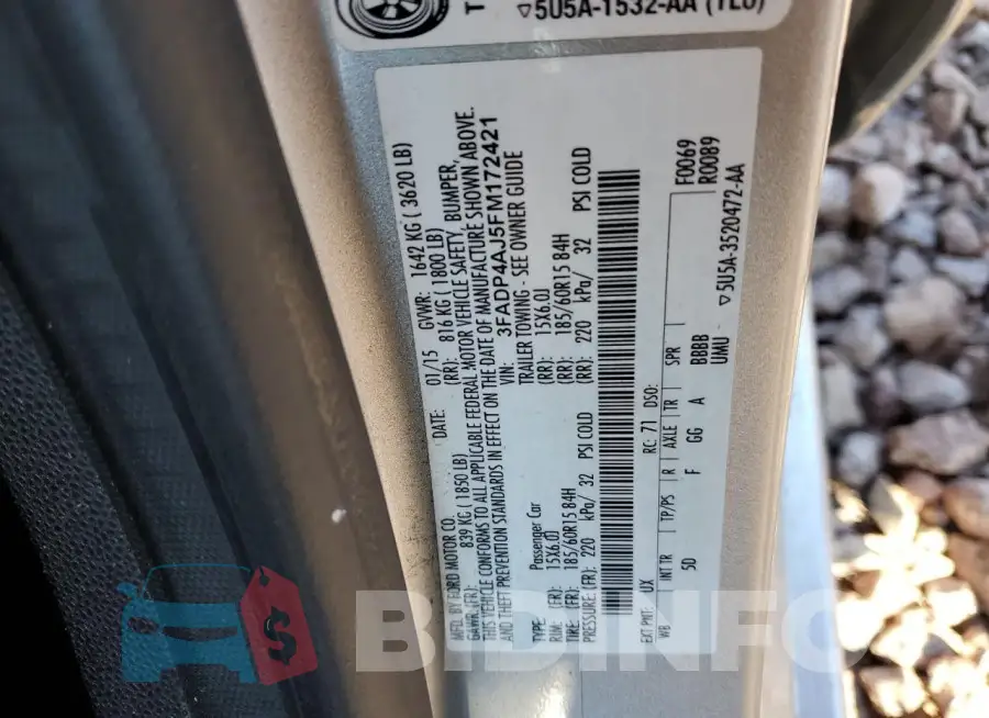 3FADP4AJ5FM172421 Photo# 13