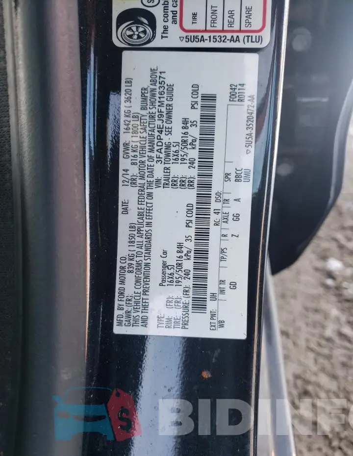 3FADP4EJ9FM163571 Photo# 12