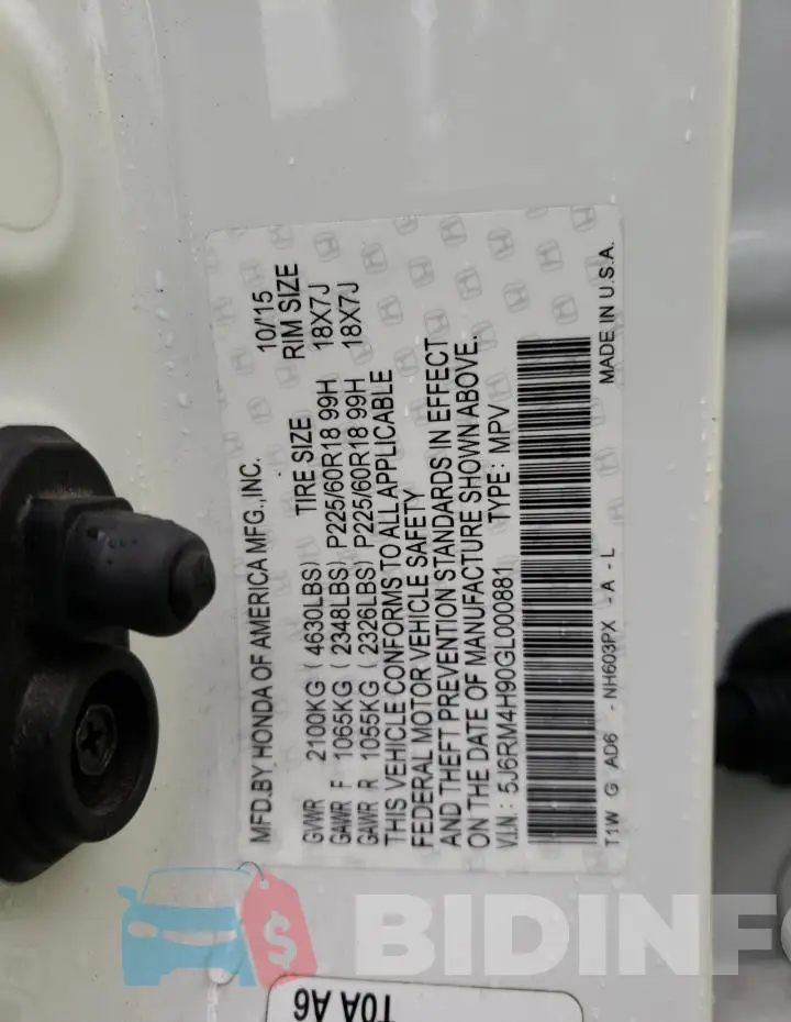 5J6RM4H90GL000881 Photo# 13