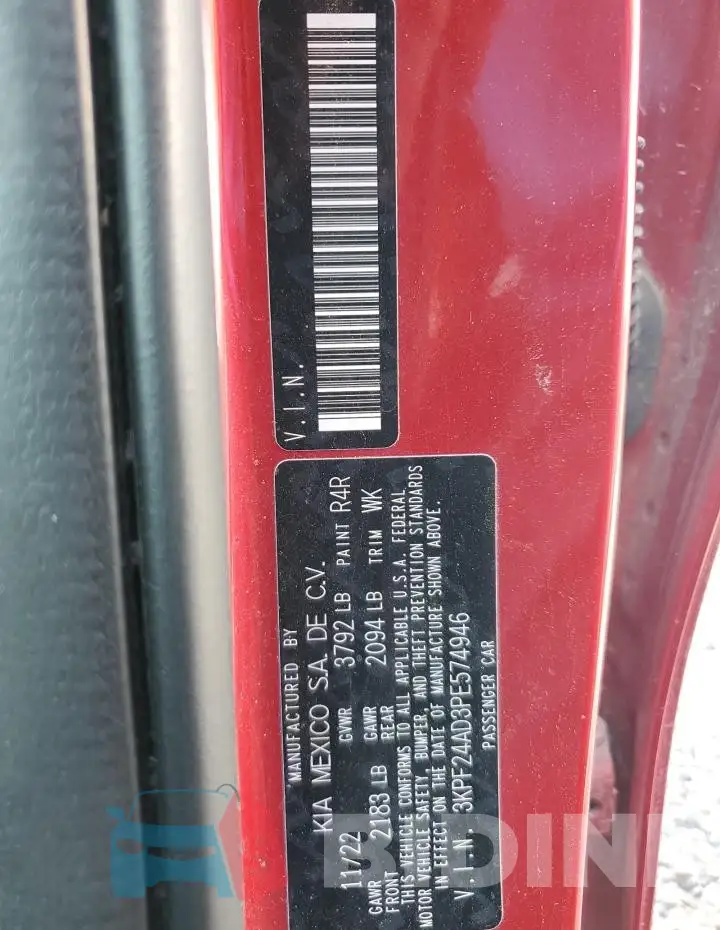 3KPF24AD3PE574946 Photo# 12