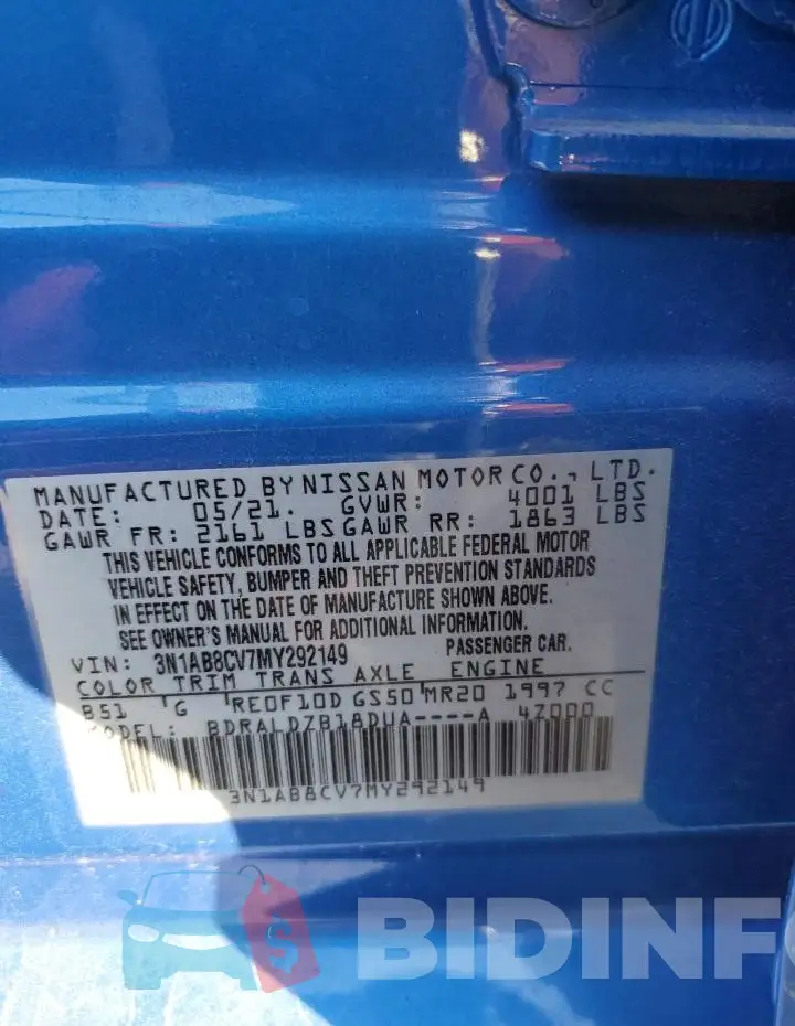 3N1AB8CV7MY292149 Photo# 13