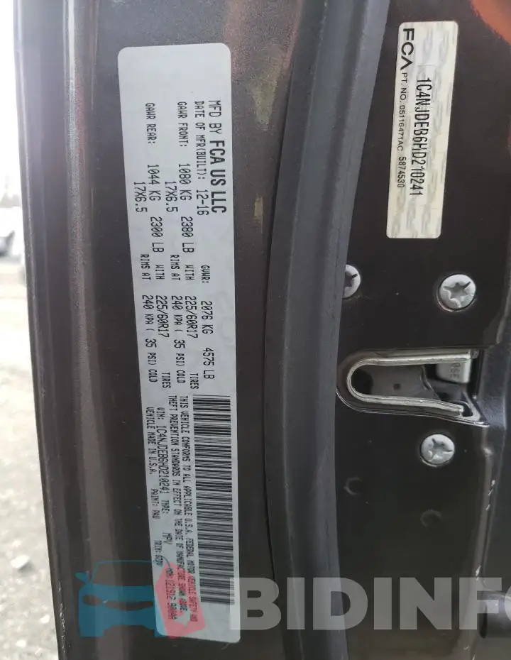1C4NJDEB6HD210241 Photo# 12