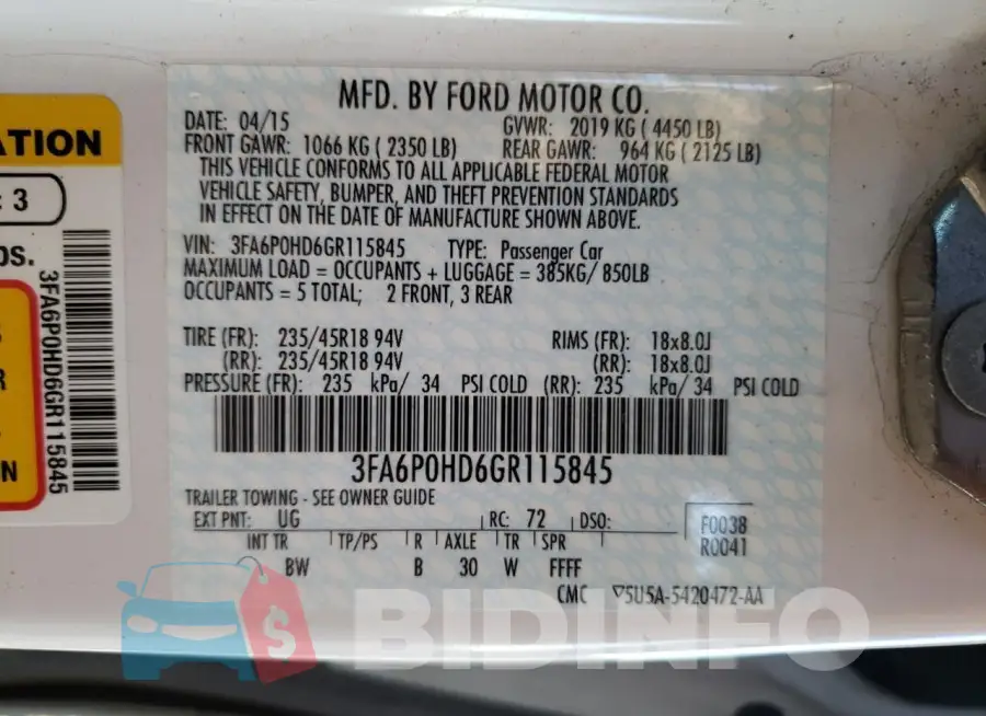 3FA6P0HD6GR115845 Photo# 12
