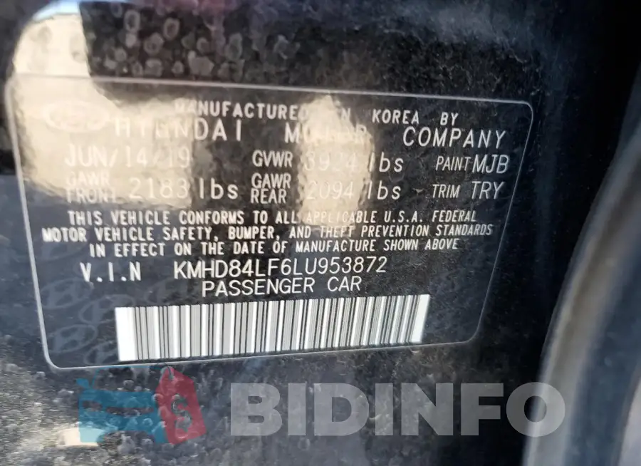 KMHD84LF6LU953872 Photo# 12