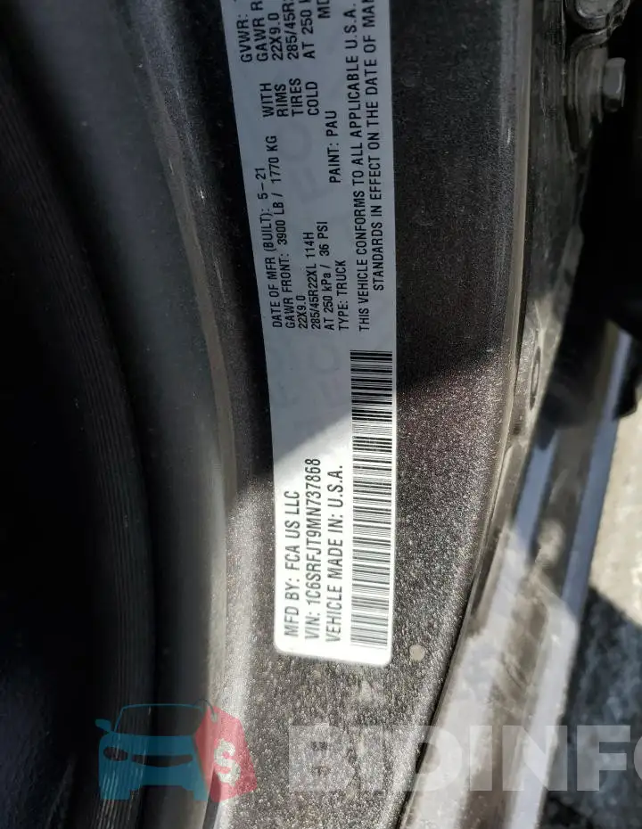 1C6SRFJT9MN737868 Photo# 13